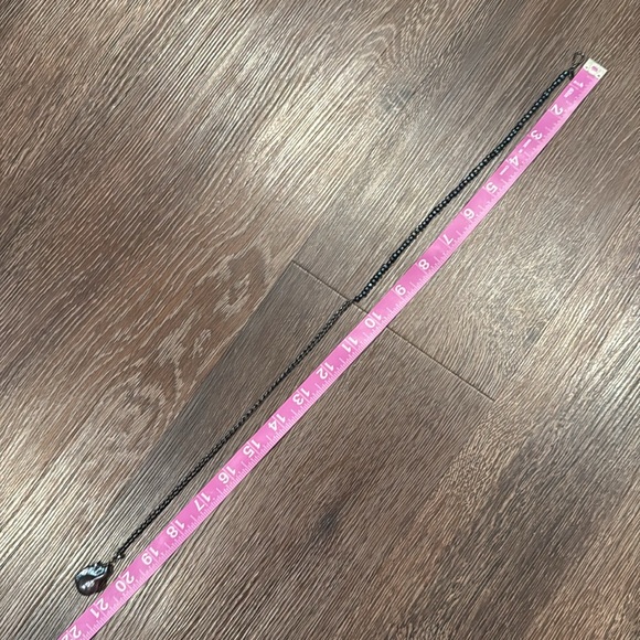 🧋Verameat black pearl and chain necklace adjustable with black baroque pearl - Picture 6 of 11